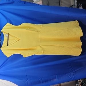 London Style Plus Size Yellow Sleeveless Dress 24W